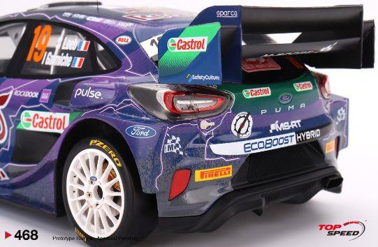 Truescale TSM 1:18 Scale Ford Puma RALLY1 #19 M-SPORT Ford WRT 2022 Rally Monte Carlo Winner