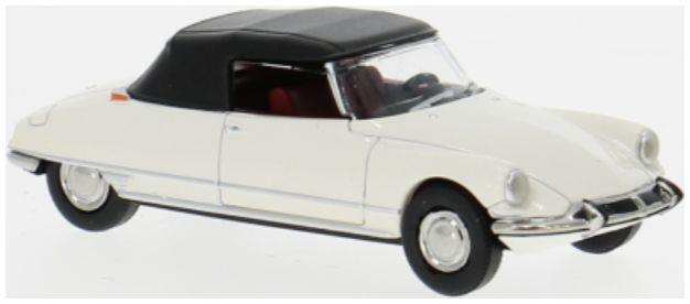 Brekina  1:87th Scale Citroen DS 19 Cabriolet White 1963