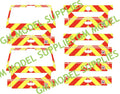 GM Model Supplies 1:76 Scale VW T5 Decal Conversion Kit 'Rear Chevrons'