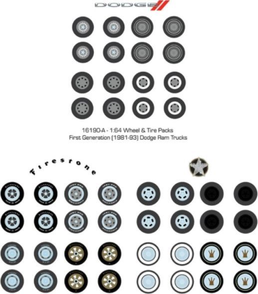 Greenlight 1:64 Scale Wheel and Tyre Packs Series 8 (3 Set)