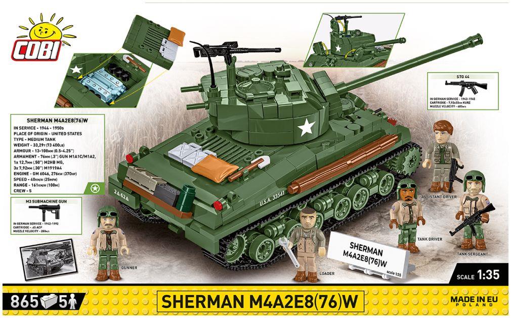COBI N/A Scale Sherman M4A2E8(76) WWII (880 pcs)
