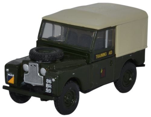Oxford Diecast 1:76 Scale Land Rover Series 1 88 Canvas 6th Training