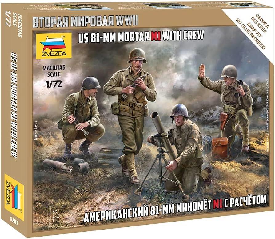 Zvesda 1:72 Scale US 81mm Mortar w/Crew