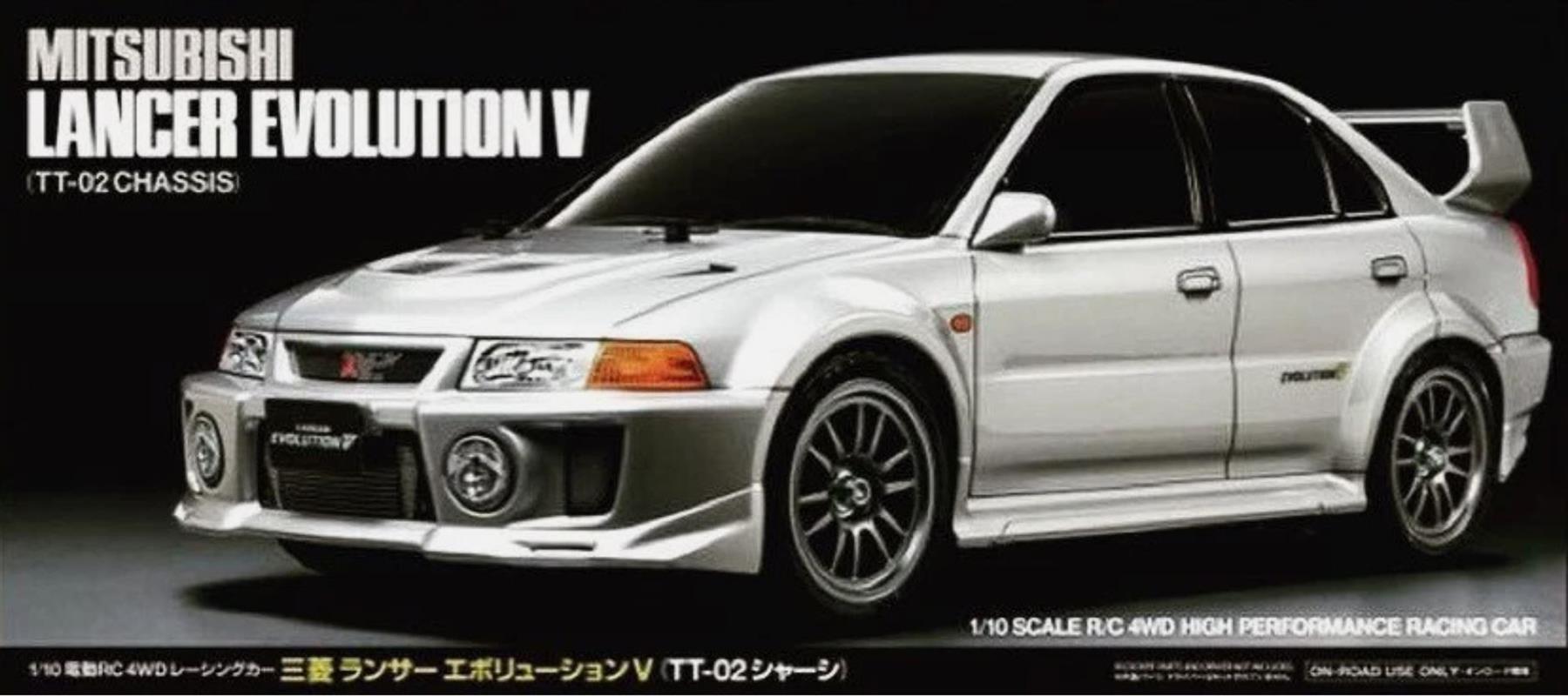 Tamiya 58713 Mitsubishi Lancer Evo V (TT-02) 1/10 Scale Assembly Kit