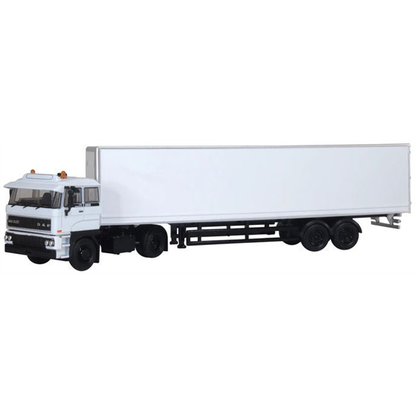 Oxford 1:76 Scale DAF 3300 Short Van Trailer White
