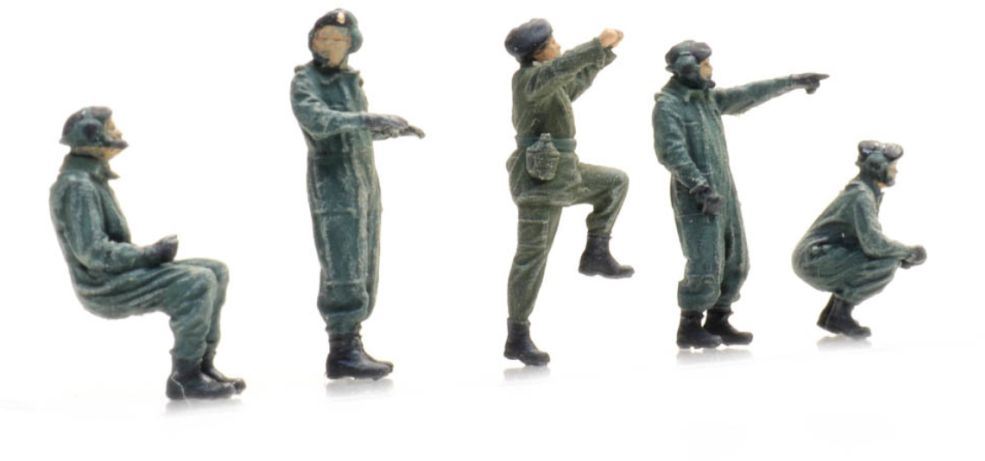 Artitec H0 Scale NL Pantser En Tankbemanning (5X) 1:87 Ready-Made, Painted