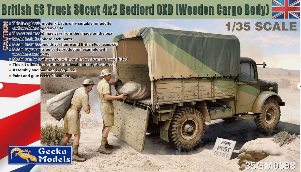 Gecko 35GM0098 1/35 Scale British GS Truck 30cwt Bedford OXD Wooden Cargo Body