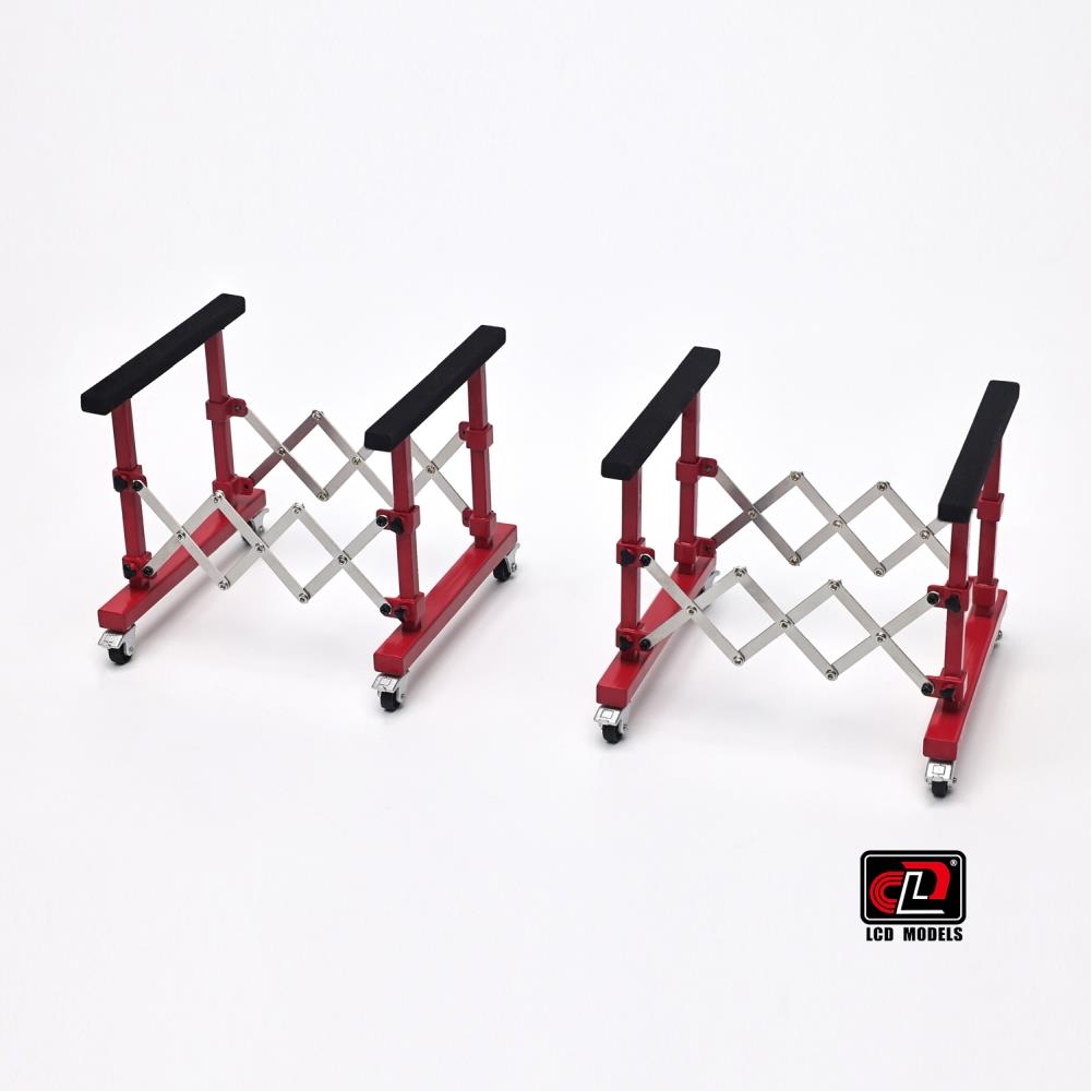 LCD  1:18th Scale Hood Holder Semi-Gloss Red (x2)