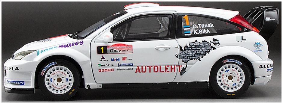 Sunstar 1:18 Scale Ford Focus RS WRC '03 #1 O.Tanak/K.Sikk 1st Saaremaa Rally 2011 (Limited 1999pcs)