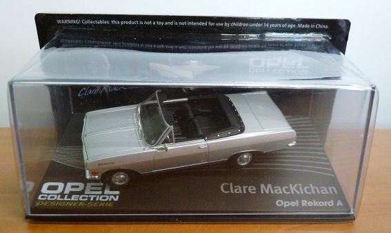 Atlas Editions 1:43 Scale Opel Rekord A Cabriolet - Silver