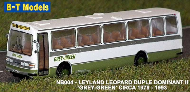 B-T Models 1:148 Scale Duple Dominant II Coach - Grey Green