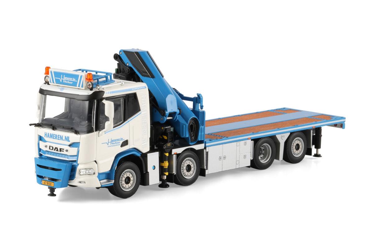 WSI  1:50th Scale DAF XD SL Riged Flatbed Truck 8x2 Tag Axle w/Palfinger PK 480 TEC van Hameren B.V.