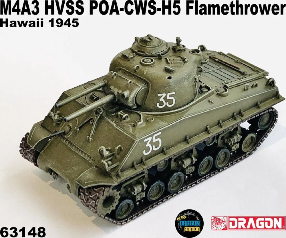 Dragon 1:72 Scale M4A3 HVSS POA-CWS-H5 Flamethrower Hawaii 1945