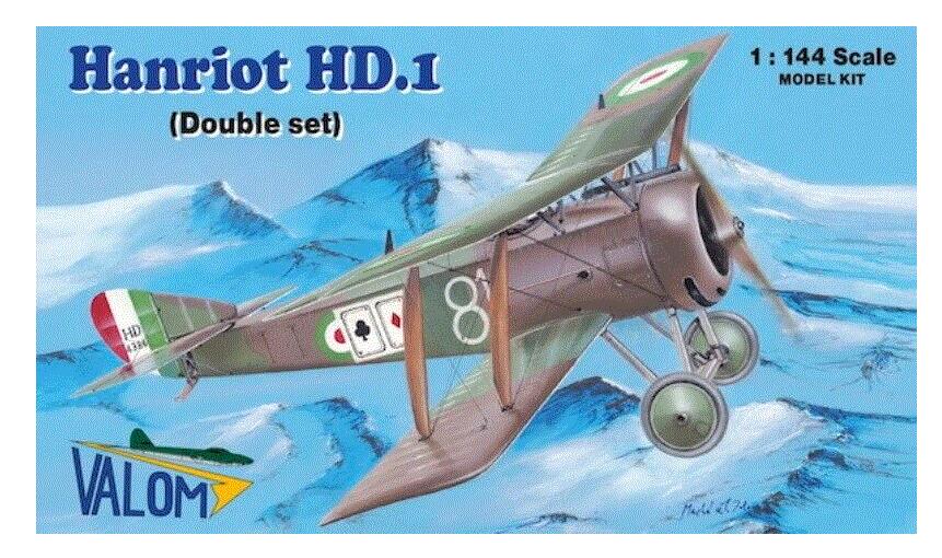 Valom Model Kit 14411 1/144 Scaleth Scale Hanriot HD.1 (double set)