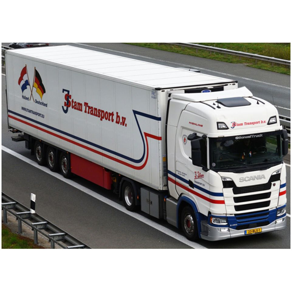WSi 1:50 Scale Scania S Highline CS20H 4x2 Reefer Trailer 3 Axle J. Stam