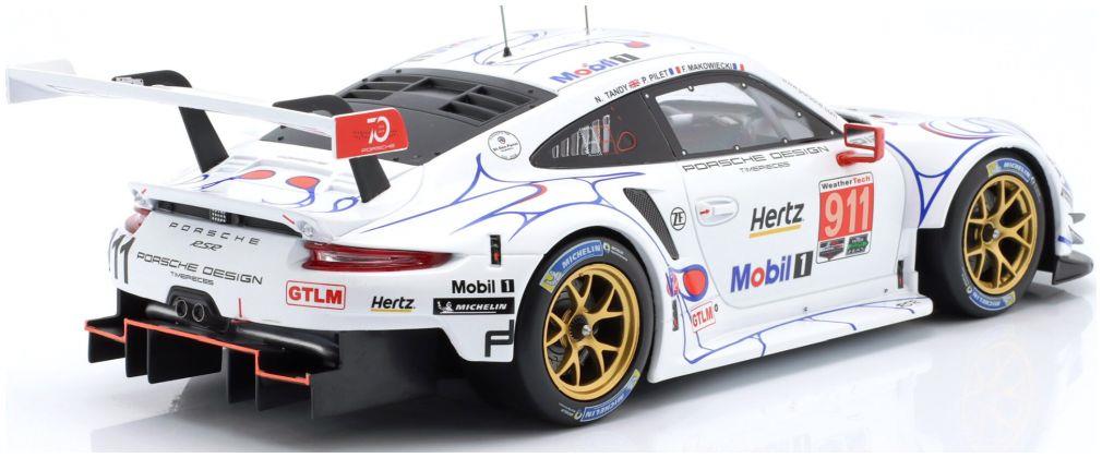 IXO  1:18th Scale Porsche 911 (991) RSR #911 Class Winner Petit Le Mans IMSA 2018 Pilet/Tandy/Makowi