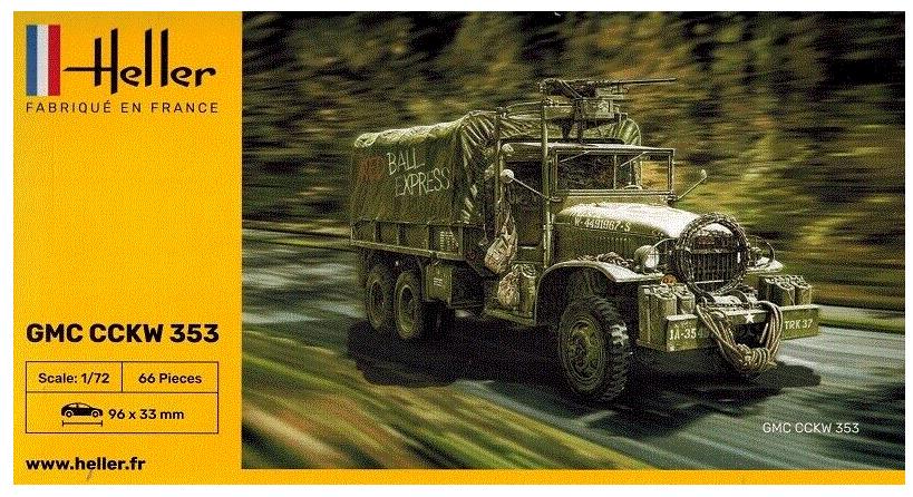 Heller 79996 – 1/72 Scale WW2 US Army Truck GMC Cckw 353