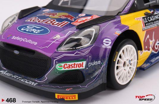 Truescale TSM 1:18 Scale Ford Puma RALLY1 #19 M-SPORT Ford WRT 2022 Rally Monte Carlo Winner