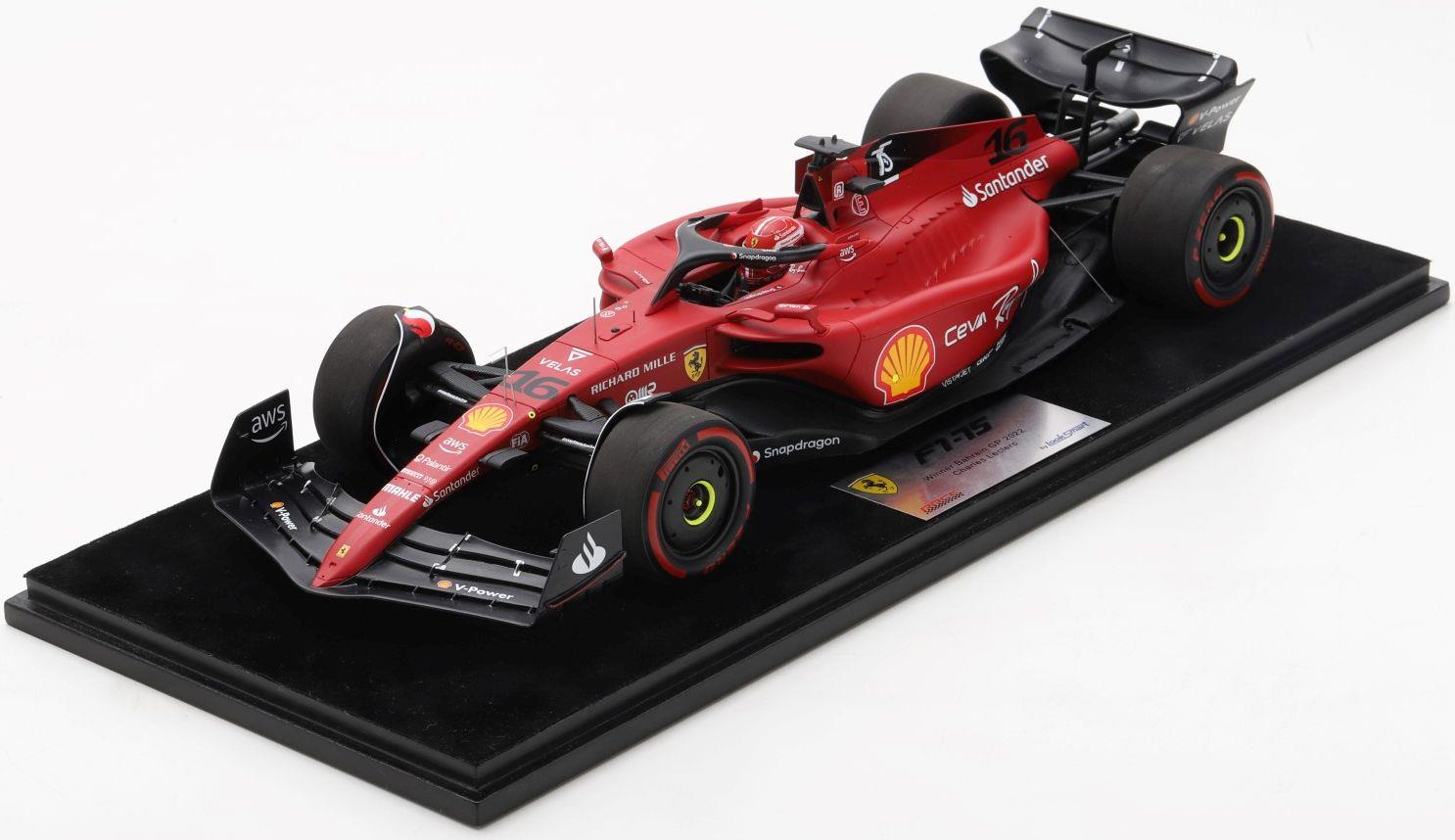 Looksmart 1:18 Scale Ferrari F1-75 #16 Winner Bahrain GP 2022 Charles Leclerc