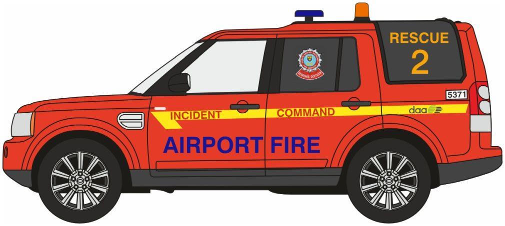 Oxford 1:76 Scale Land Rover Discovery 4 Dublin Airport Fire Service