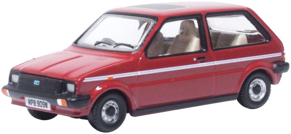 Oxford Diecast 1:76 Scale Austin Mini Metro Vermillion (Princess Diana)