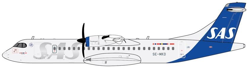 Gemini Jets 1:400th Scale ATR-72-600 Scandinavian Airlines (SAS) SE-MKD