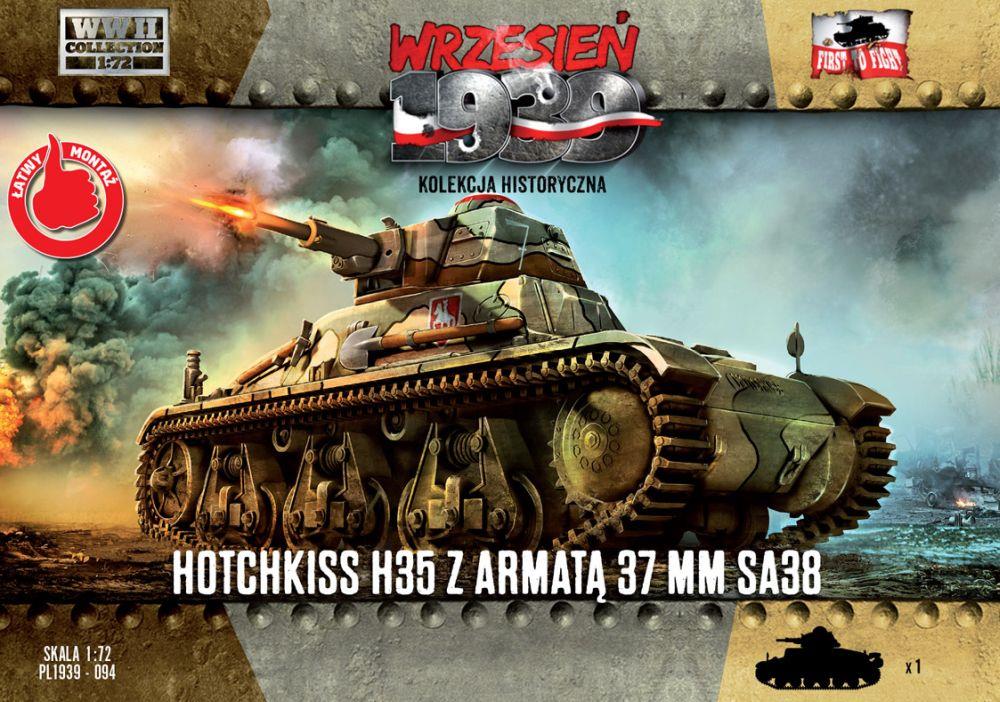 First to fight kits 1:72 Scale Hotchkiss H35 w/37mm SA38 Gun