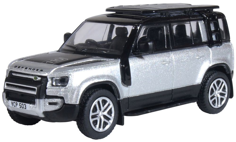 Oxford Diecast 1:76 Scale New Defender 110 Silver/Grey