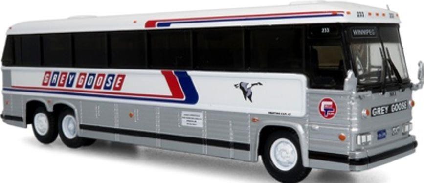 Iconic Replicas 1:87 Scale MCI MC-12 Coach Grey Goose
