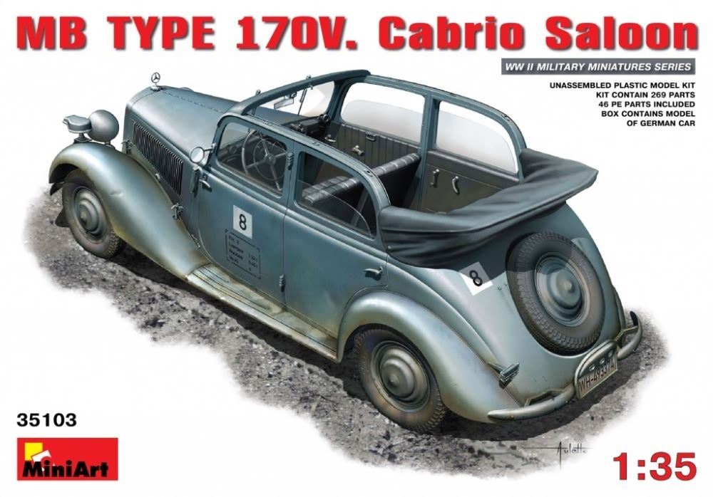 Miniart 1:35 Scale MB Type 170V German Cabrio Saloon