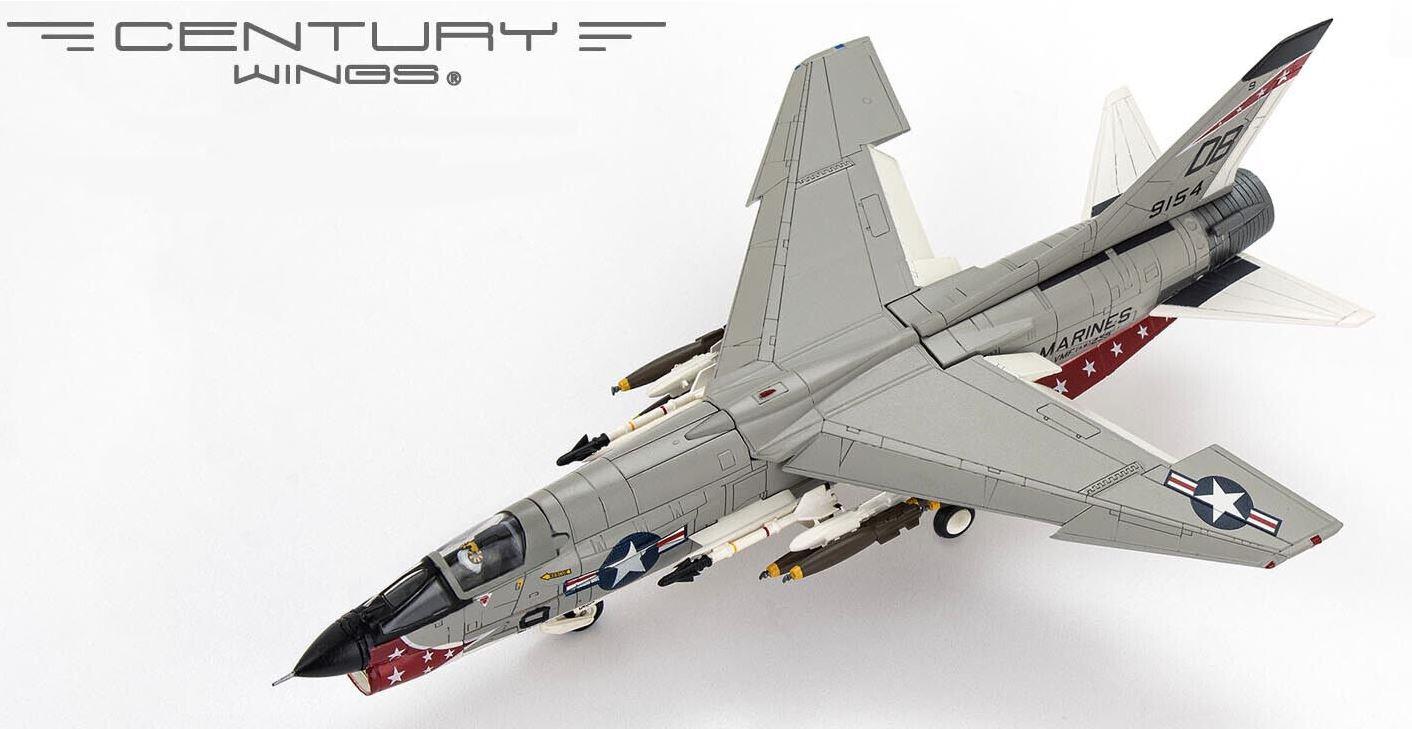 Century Wings CW001645 1/72 Scale F-8E Crusader USMC VMFAW-235 Death Angels Flaps down version