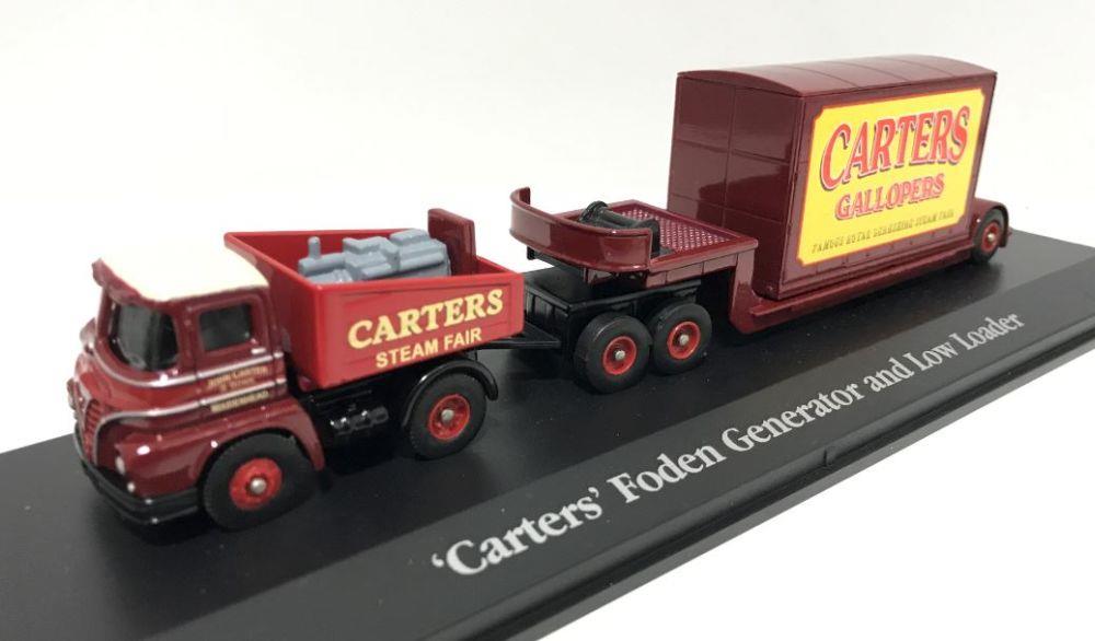 Atlas Editions 1:76 Scale Foden Ballast Tractor Generator Low Loader W/Container Load - Carters Stea