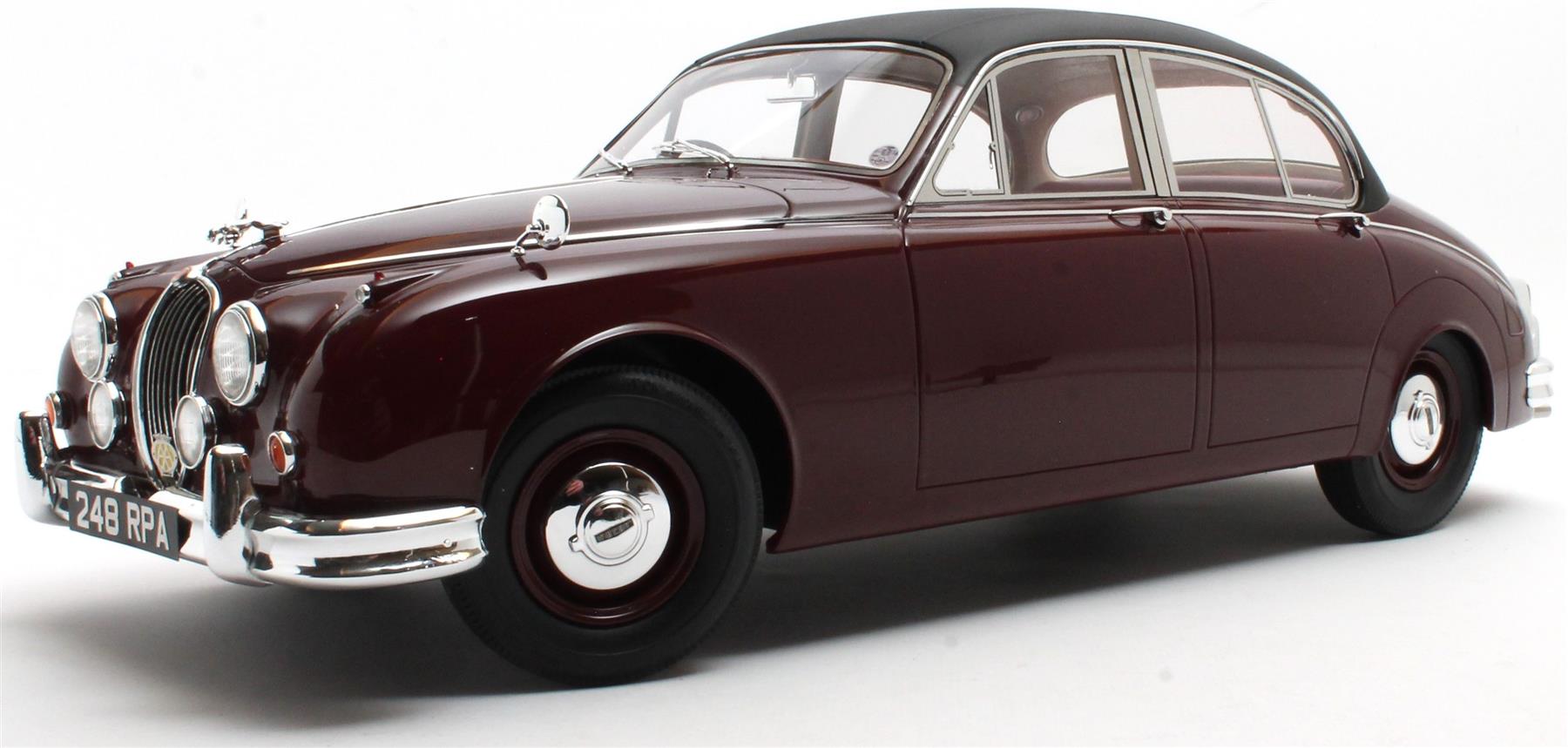 12 Art 1:12 Scale Jaguar MkII / MK2 Maroon With Black Roof Famous Detective - UK Exclusive - 120pcs