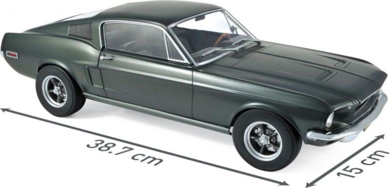 Norev 1:12 Scale Ford Mustang Fastback Satin Green Metallic 1968
