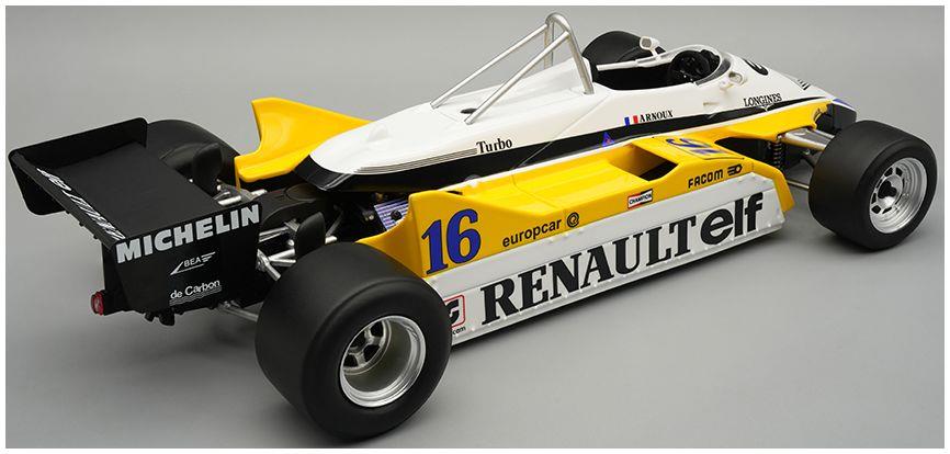 Tecnomodels 1:18 Scale Renault RE30B 1982 Winner Italy GP #16 Rene Arnoux w/Showcase