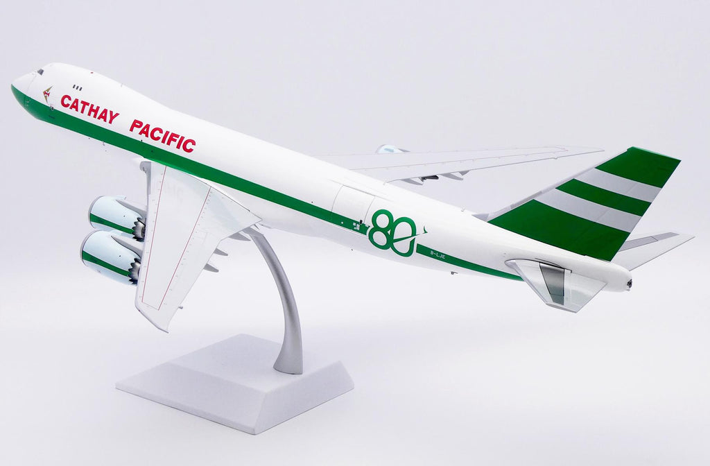 JC Wings 1:200th Scale Boeing 747-8F Misc 80th Anniversary B-LJE w/Stand Interactive Series