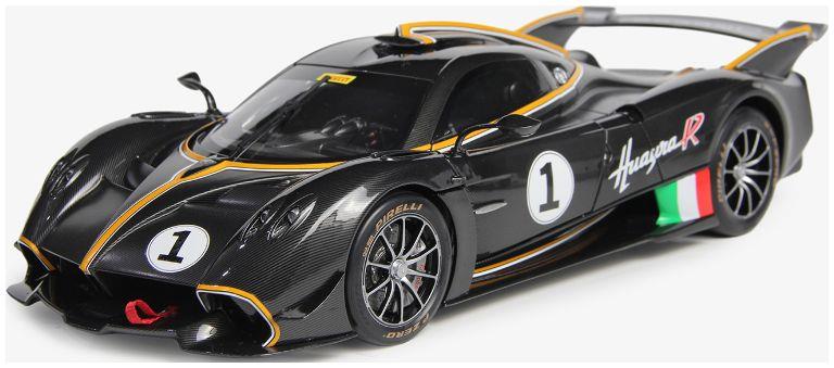 LCD Model 1:18 Scale Pagani Huayra R Black Carbon