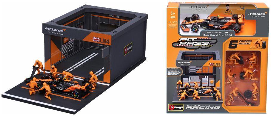 Burago  1:43rd Scale McLaren MCL39 2025 Pit Pass Diorama Piastri