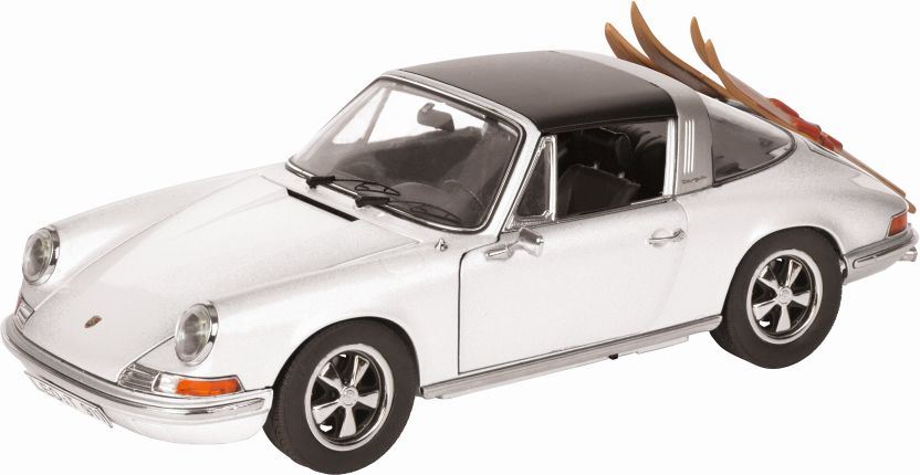 Schuco 1:43 Scale Porsche 911 Targa w/Ski White