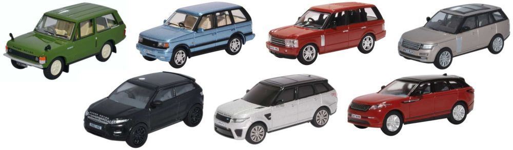 Oxford Diecast 1:76 Scale Range Rover Set Classic/P38/3rd Gen/Vogue
