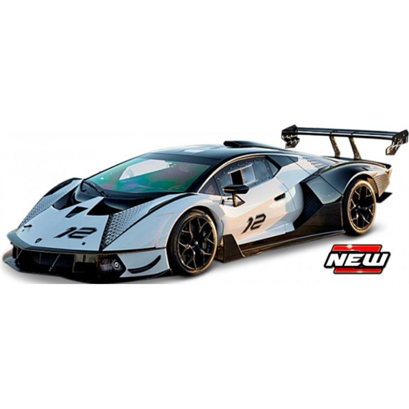 Burago 1:32 Scale Lamborghini Essenza SCV #12 White/Black