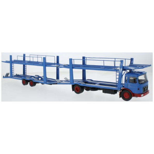 IXO 1:43 Scale MAN Car Transporter Blue/Red 1970