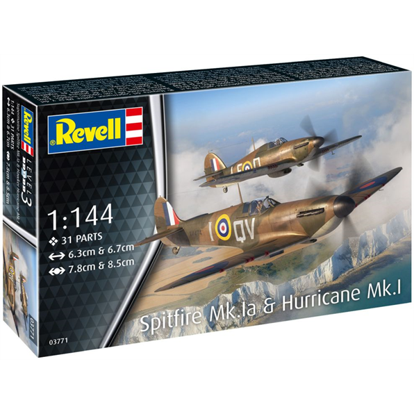 Revell 1:144 Scale Spitfire Mk.Ia & Hurricane Mk.I