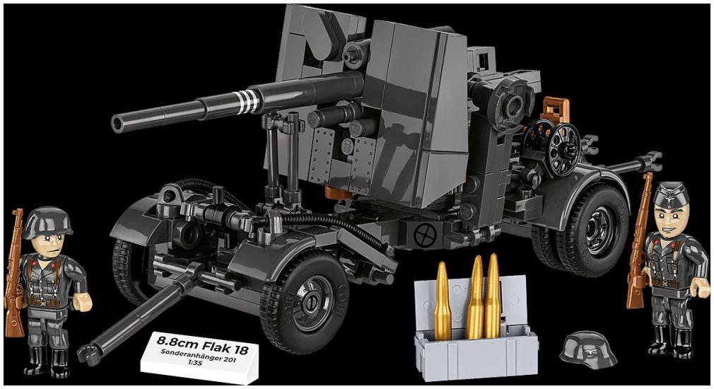 Cobi  N/A Scale 8.8 cm Flak 18 with Carriage (357 Pcs)