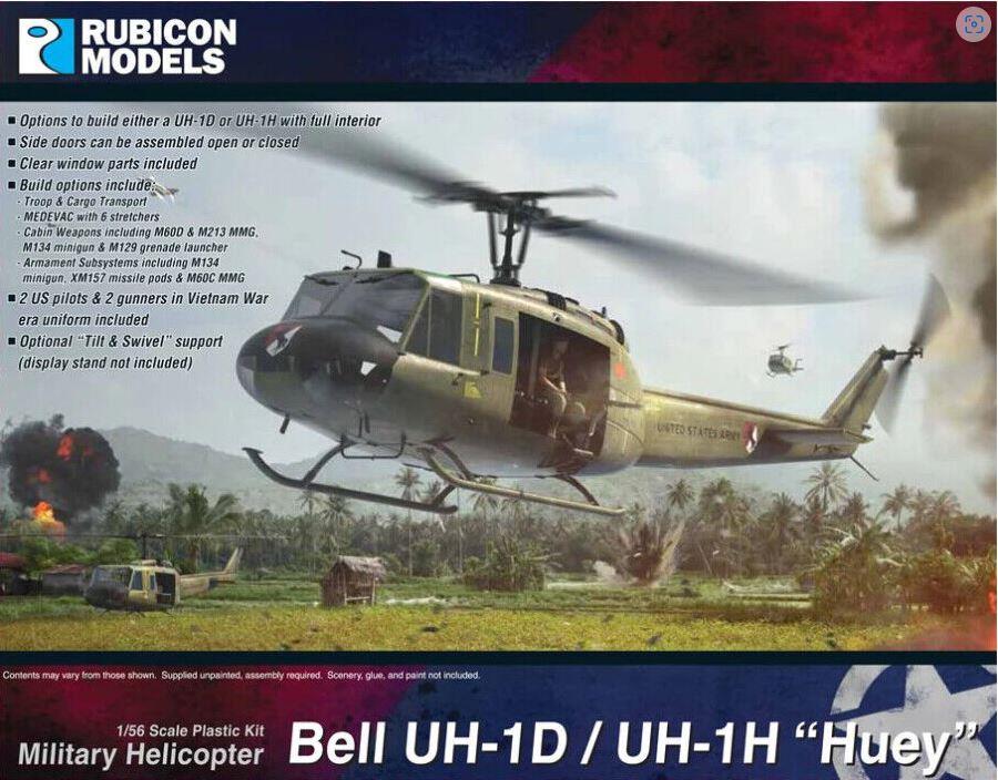 Rubicon Models 280119 1/56 Scale Bell UH-1D / UH-1H “Huey” helicopter