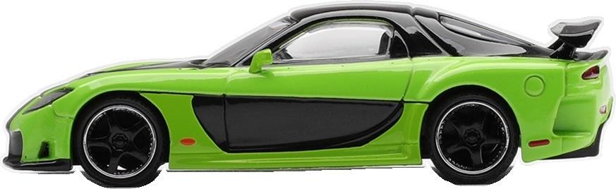 Truescale 1:64th Scale Mazda RX-7 Veilside Fortune 7 Green (LHD) Blister Packaging