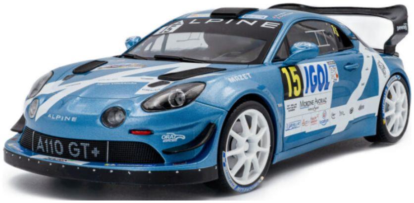 Solido  1:18th Scale Alpine A110 RGT+ Blue #15 R.Astier D.Giraudet Rallye Du Mont Blanc 2024