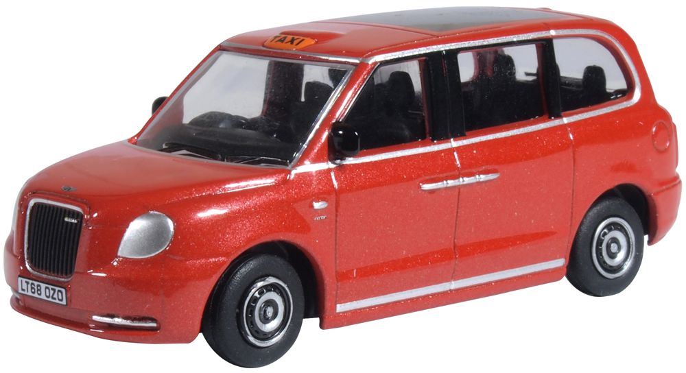 Oxford Diecast 1:76 Scale LEVC TX Taxi Tupelo Red
