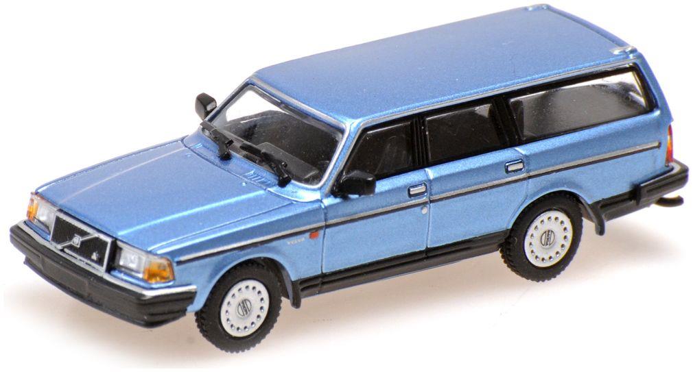 Minichamps 1:87 Scale Volvo 240 Gl Break - 1986 - Blue Metallic