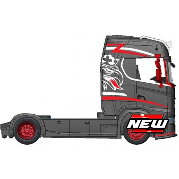 Burago 1:43 Scale Scania S730 Highline Cab Grey/Red/White